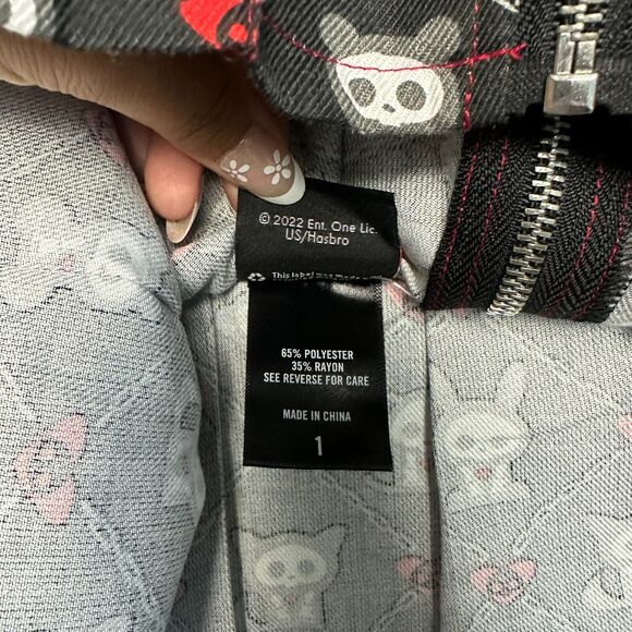 Skelanimals Hot Topic Skirt 1X Plus Gothic Pleated Grommet Denim Punk Kawaii - Picture 7 of 12